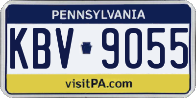 PA license plate KBV9055
