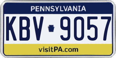 PA license plate KBV9057