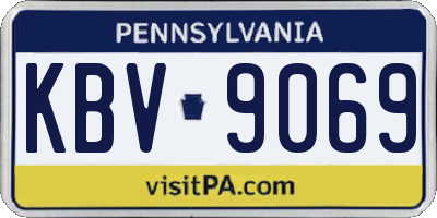 PA license plate KBV9069