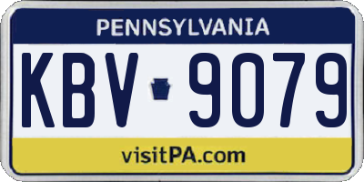 PA license plate KBV9079