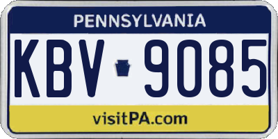 PA license plate KBV9085