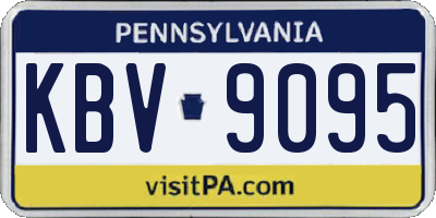 PA license plate KBV9095