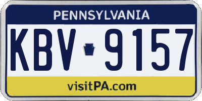 PA license plate KBV9157