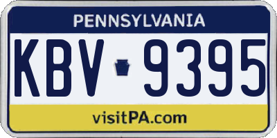 PA license plate KBV9395