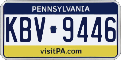 PA license plate KBV9446