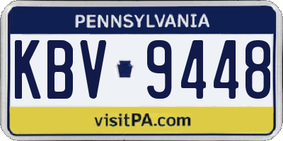 PA license plate KBV9448