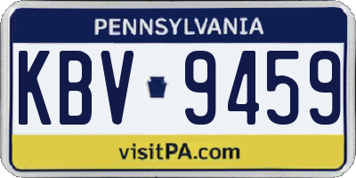 PA license plate KBV9459