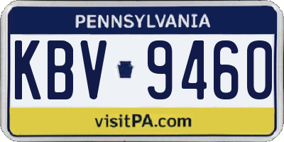 PA license plate KBV9460