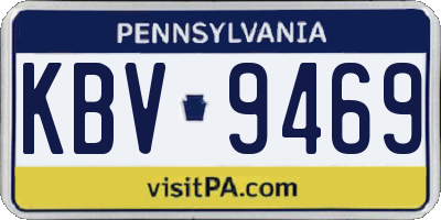 PA license plate KBV9469