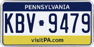 PA license plate KBV9479