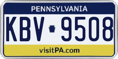 PA license plate KBV9508