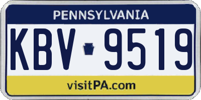 PA license plate KBV9519