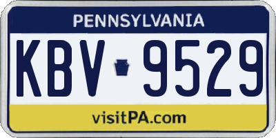 PA license plate KBV9529
