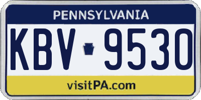 PA license plate KBV9530