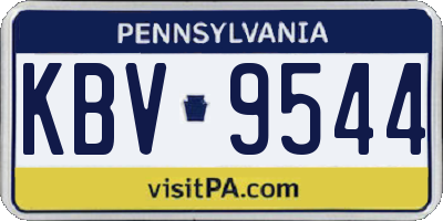 PA license plate KBV9544
