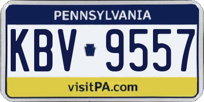 PA license plate KBV9557