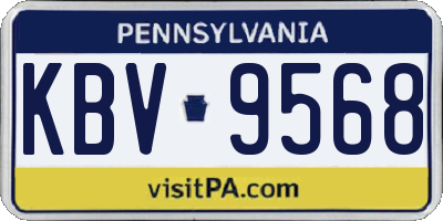 PA license plate KBV9568