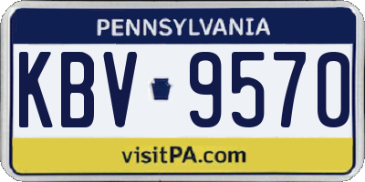 PA license plate KBV9570