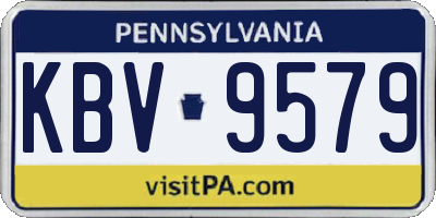 PA license plate KBV9579