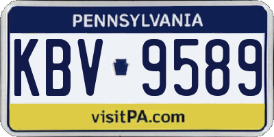 PA license plate KBV9589