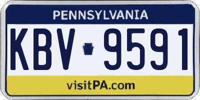 PA license plate KBV9591