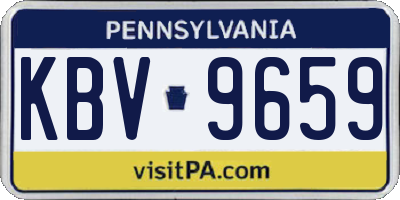 PA license plate KBV9659
