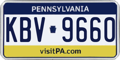 PA license plate KBV9660