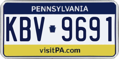 PA license plate KBV9691