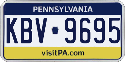 PA license plate KBV9695