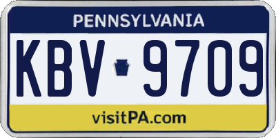 PA license plate KBV9709