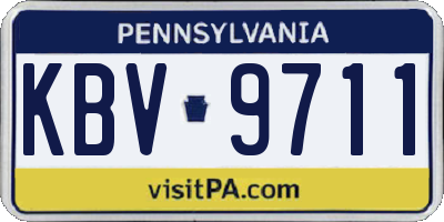 PA license plate KBV9711