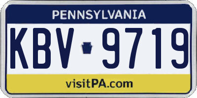 PA license plate KBV9719