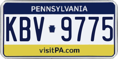 PA license plate KBV9775