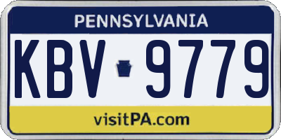 PA license plate KBV9779