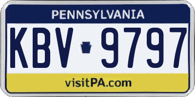PA license plate KBV9797
