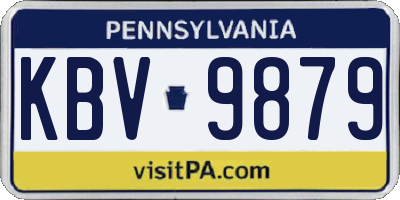 PA license plate KBV9879