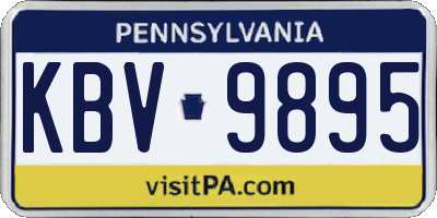 PA license plate KBV9895