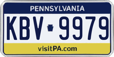 PA license plate KBV9979