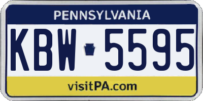 PA license plate KBW5595