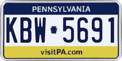 PA license plate KBW5691