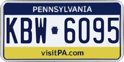 PA license plate KBW6095