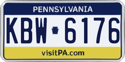 PA license plate KBW6176