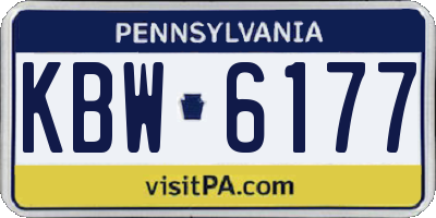 PA license plate KBW6177
