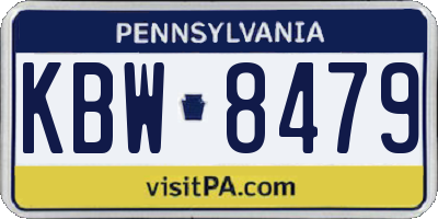 PA license plate KBW8479