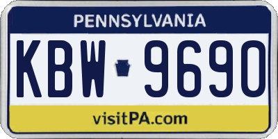 PA license plate KBW9690