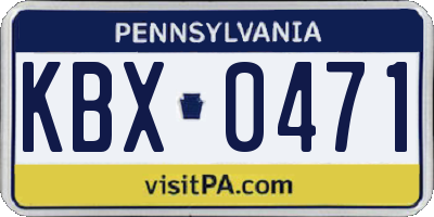 PA license plate KBX0471