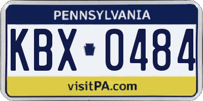 PA license plate KBX0484