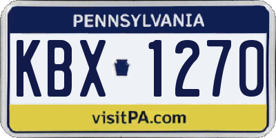 PA license plate KBX1270