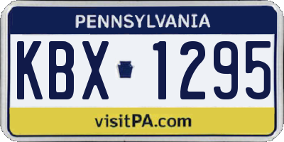 PA license plate KBX1295