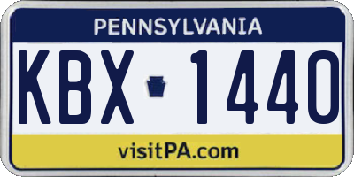 PA license plate KBX1440